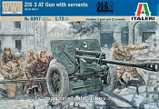 6097 ИТ Советская  пушка ЗИС-3 с расчетом  (1/72) Italeri