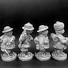 WWI: Британская армия, набор №2 (пехота доминионов) - комплект шаржевых фигур из 4-х штук