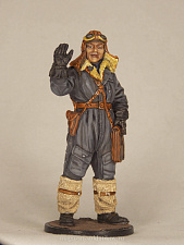 Миниатюра в росписи Лётчик-штурман, военно-воздушные силы, 1941-45 гг. СССР, 1:32, Сибирский партизан. - фото