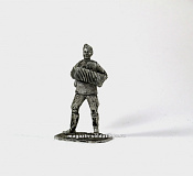 Миниатюра из олова 045 РТ Боец с баяном, 54 мм, Ратник - фото