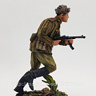 Миниатюра в росписи Ефрейтор РККА с ППС, 1944-1945 гг., 54 мм (НФ0188.14.01.54) (НФ0188.14.01.54)