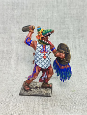 Миниатюра из олова Ацтекский воин-крокодил, 54 мм, Студия Большой полк - фото