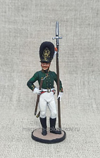 Миниатюра в росписи Унтер-офицер Лейб-гвардии Преображенского полка. Россия, 1802-06 гг, 54 мм, Сибирский партизан - фото