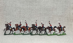 Солдатики из пластика в росписи Гвардейские казаки 1812 (сабли) - набор 7 шт., Звезда (Q566-023) (Q566-023)