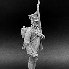 Сборная миниатюра из металла Русский мушкетер (или егерь) армейской пехоты, 1812, 54 мм, Chronos miniatures