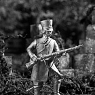 Миниатюра из олова 499 РТ Ратник конного полка Пензенского ополчения, 1812 г, 54 мм, Ратник