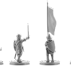 Сборная миниатюра из смолы Английские рыцари, Столетняя война, 4 фигуры, 28 мм, V&V miniatures