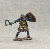Миниатюра из олова Тяжеловооруженный русский воин XIII-XIV вв. - фото