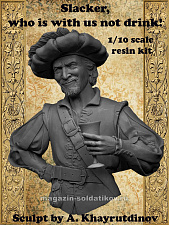 Сборная миниатюра из смолы Slacker, who is with us not drink! 1/10, Legion Miniatures - фото