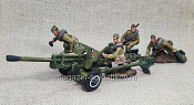 Советское 76 мм орудие с расчетом из 4-х фигур, 54 мм, Студия Большой полк - фото