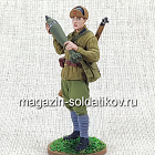 Красноармеец-мин. с миной к 120-мм плк. миномёту, 1941-43гг. СССР, 54 мм (QF0048) (QF0048)