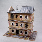 Масштабная модель в сборе и окраске Разрушенный дом, Сталинград 1:56, Средневековый город