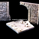 Подставки для фигур и диорам Подставка-база: уголок стены, руины Магазин Солдатики