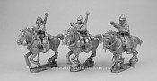 Солдатики из пластика Красная кавалерия (знамя/пики), 28 мм, набор и3 фигур - фото