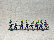 Солдатики из пластика в росписи Французские вольтижеры 1812 - набор 8 шт., Звезда - фото