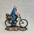 Миниатюра из олова Германский велосипедист, 1941 год, 54 мм, Студия Большой полк (ИЛ2447.14.03.54) (ИЛ2447.14.03.54 )
