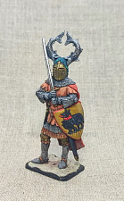 Миниатюра из олова Граф Крафт фон Тоггенбург, XIV в, 54 мм, Большой полк - фото