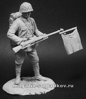 Сборная миниатюра из металла Японский пехотинец, 1938-1941, 54 мм, Chronos miniatures - фото