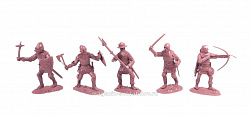 Солдатики из пластика Английская пехота/рыцари (бордовый), 1:32 Хобби Бункер