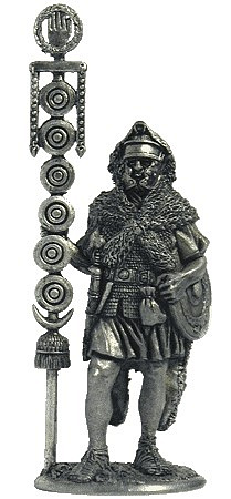 Миниатюра из металла 002. Римский сигнифер, 2-ой легион Августа I в н.э. EK Castings