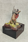 Фигурка из смолы Схватка со львом (две фигуры), 54 мм - фото