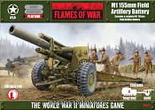 Сборная модель из пластика M1 155mm Field Artillery Battery (15мм) Flames of War - фото