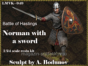 Сборная миниатюра из смолы Battle of Hastings: Norman with a sword, 75 мм, Legion Miniatures - фото