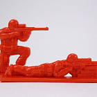 Солдатики из пластика СОБР, набор из 8 фигур (красный) 1:32, ИТАЛМАС