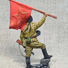 Краснофлотец морской пехоты с флагом (гюйсом), Красный фронт, 1943-45гг., 54 мм (КФ-006) (КФ-006)