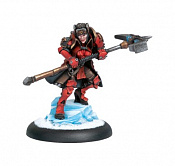 Сборная миниатюра из металла PIP 33034 Khador Epic Warcaster Forward Kommander Sorscha Kratikoff BLI Warmachine - фото
