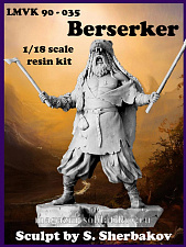 Сборная миниатюра из смолы Berserker, 90 мм, Legion Miniatures - фото