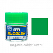 Краска художественная 10 мл. прозрачная зеленая, Mr. Hobby - фото