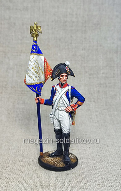 Миниатюра из олова Сержант-орлоносец 4 линейного полка 1805 г., 54 мм, Студия Большой полк (ИЛ2429.12.02.54) (ИЛ2429.12.02.54 )