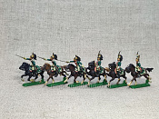 Солдатики из пластика в росписи Французские драгуны 1812 год - набор 6 шт., Звезда - фото
