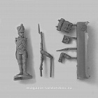 Сборная миниатюра из смолы Фузилер заряжающий, в кивере («открыть полку») Франция, 1807-1812 гг, 28 мм, Аванпост