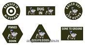 TK018 3rd Infantry Division Token Set. (15 мм) Flames of war. Аксессуары - фото