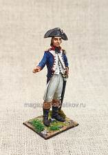 Офицер линейной полубригады, Франция конец XVIII в., 54 мм, Студия Большой полк - фото