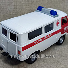 Масштабная модель в сборе и окраске УАЗ-452 «Скорая помощь» 18 см Технопарк (Q540-0353) (Q540-0353 )