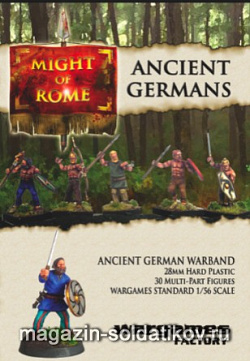 Сборная миниатюра из пластика Древнегерманская ватага, 28 mm, Wargames Factory (WGF-MR007) (WGF-MR007)