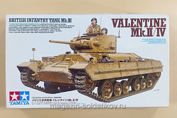 Сборная модель из пластика 35352 Valentine Mk.II/IV (1/35) Tamiya (Q503-034) (Q503-034)
