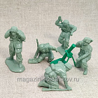 Солдатики из пластика German Paratrooper Mortar Team (tropical uniform ) WWII, 1/32, Mars (32037) (32037)