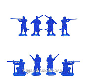 Солдатик из пластика Усиление. Выбранецкая пехота (8 фигурок, синий) 1:32, Уфимский солдатик - фото