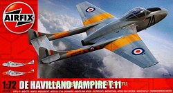 Сборная модель из пластика А Самолет D.H. Vampire T11 (1/72) Airfix (2058) (2058)