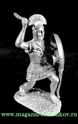 Миниатюра из металла Спартанский командир с кописом, 54 мм, Магазин Солдатики