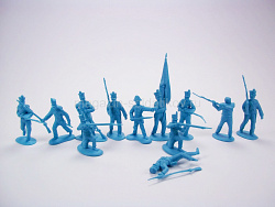 Солдатики из пластика Mexicans 1st series 12 figures in 9 poses (light blue), 1:32 ClassicToySoldiers