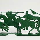 Солдатики из пластика Войско Вильгельма Завоевателя, (4 шт, зеленый) 52 мм, Солдатики ЛАД