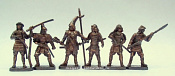 Солдатики из металла Набор «Самураи» (бронза) 6 шт, 40 мм, Солдатики Публия - фото