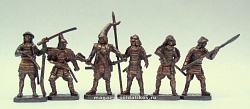 Солдатики из металла Набор «Самураи» (бронза) 6 шт, 40 мм, Солдатики Публия