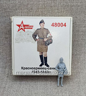 Сборная модель из пластика Красноармеец-санитар 1943-1943 гг. 1/48 A-resin - фото