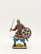 Миниатюра из олова Варяжский воин XI-XII века, 54 мм, Студия Большой полк - фото